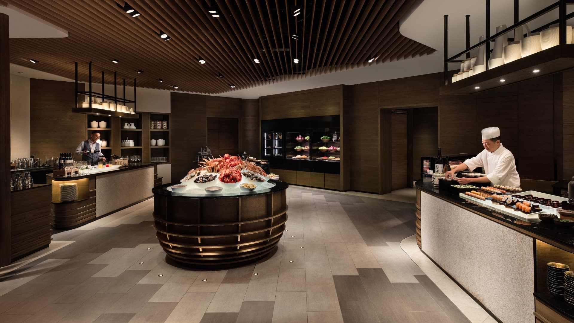 香港海洋公園萬豪酒店自助餐 Hong Kong Ocean Park Marriott Hotel｜海灣餐廳 Marina Kitchen｜自助午餐、自助晚餐｜品嚐自助美食免費享用兒童遊樂天地