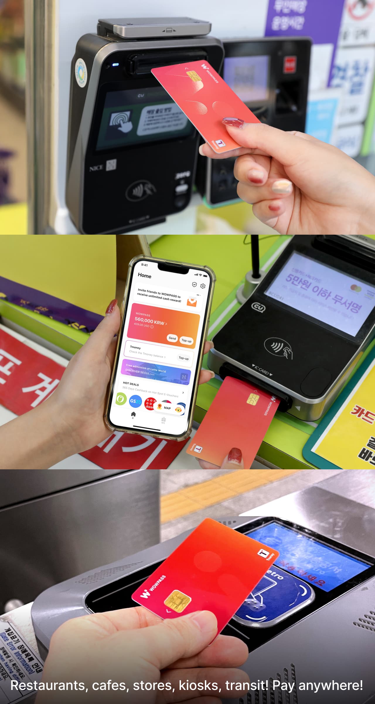 WOWPASS 卡：韓國無現金支付預付卡相片 3
